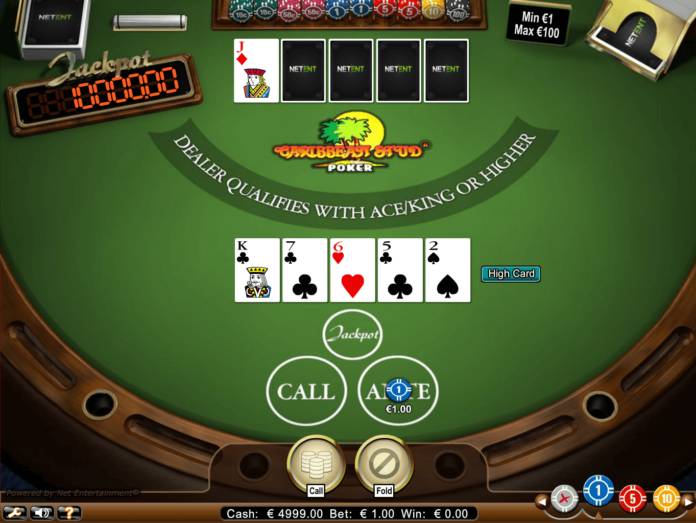 juego de poker progresivo caribbean stud