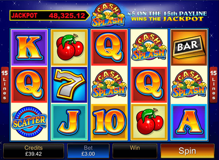 tema de tragaperras cash splash