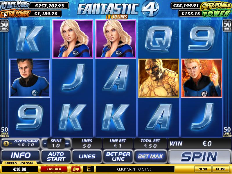 Símbolo Scatter del juego fantastic four