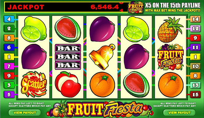 tema de tragaperras fruit fiesta