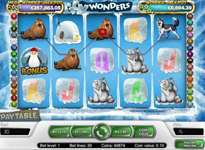juego de tragaperras icy wonders