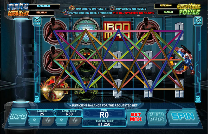juego de tragaperras iron man 3
