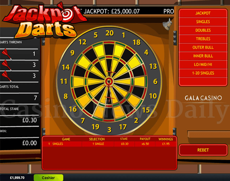 tema de jackpot darts