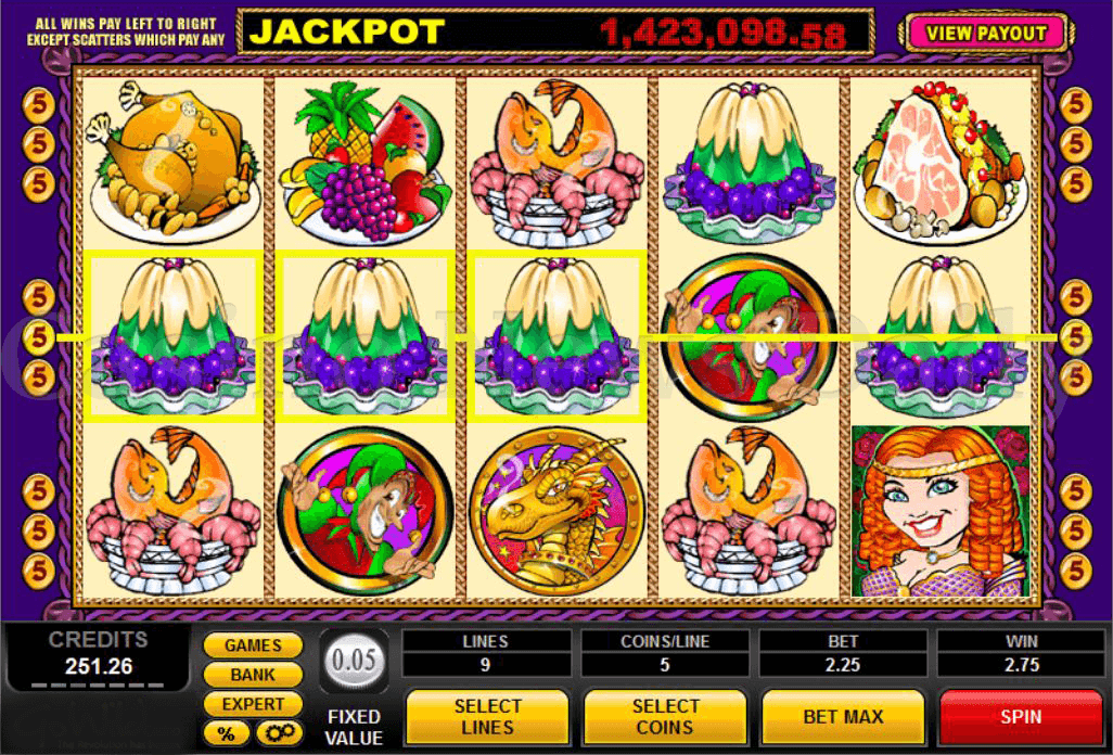 tema de tragaperras king cashalot