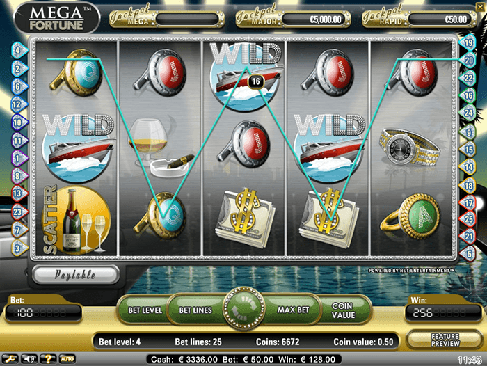 tema de tragaperras mega fortune