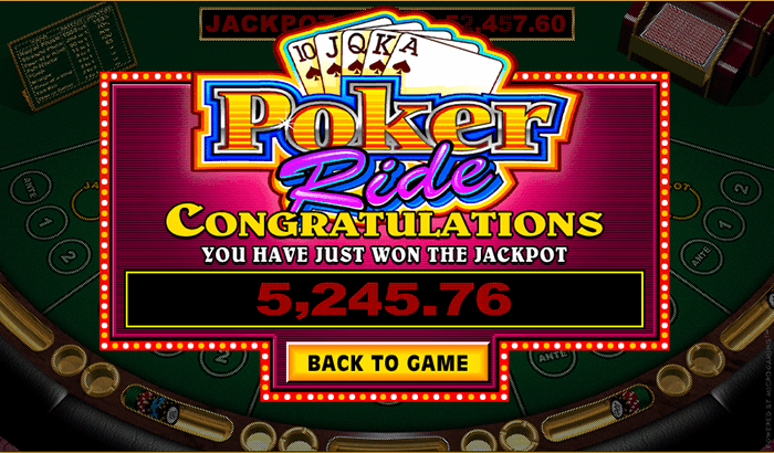juego con jackpot progresivo poker ride