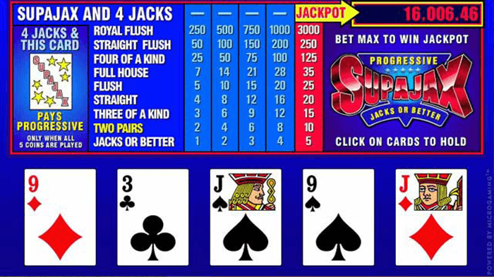 tema de video poker supajax