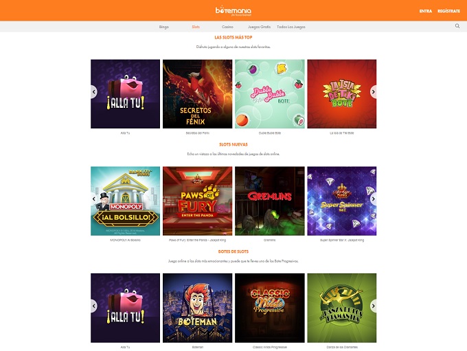 Botemania Casino New Lobby 
