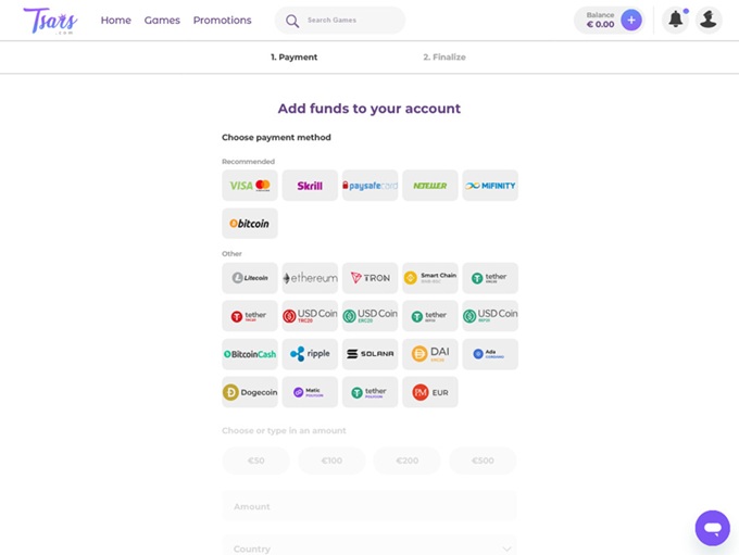 Tsars Casino 09.12.2025. Bank