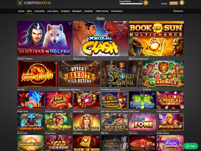 Casino Extra new lobby 