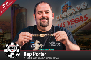 Rep Porter gana el $1,500 Razz Seven-Card de WSOP 2016