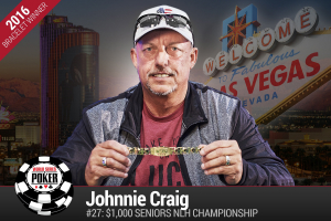 Johnnie Craig gana el Campeonato Seniors No-Limit Hold’em de $1,000 de las WSOP 2016