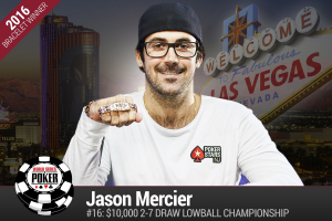 Jason Mercier gana el $10,000 2-7 Lowball Championship de las WSOP 2016