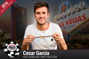 César García gana el No-Limit Hold’em de $2,000 de las WSOP 2016