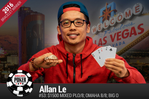 Allan Le gana el $1,500 Mixed Omaha 2016 WSOP