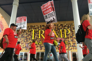 Trabajadores de Casino Trump Taj Mahal Entran en el Día 3 de la Huelga