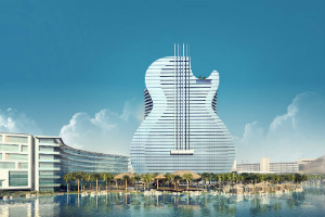 Seminole Hard Rock Hotel & Casino Hollywood corona su hotel de $1,500 millones con forma de guitarra