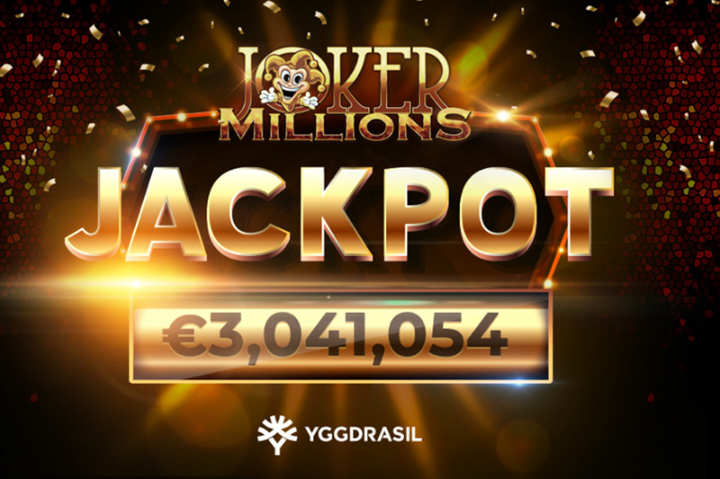 Casumo Spinner reparte un gran bote de €3 millones en Joker Millions de Yggdrasil