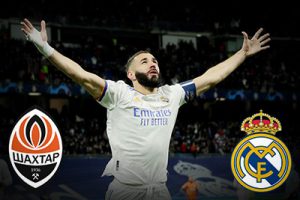 Benzema anota dos veces y el Madrid vence 2-1 al Shakhtar en la Liga de Campeones
